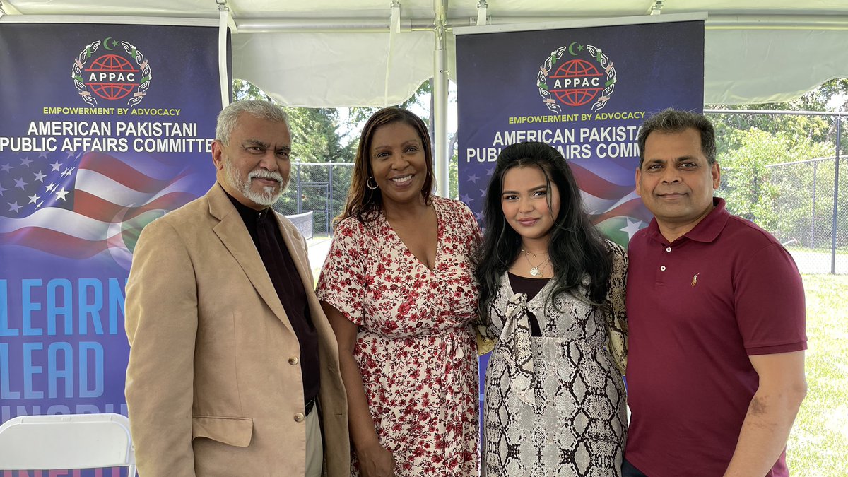 appac_usa's tweet photo. Thank you to @NewYorkStateAG Letitia James for joining us today to meet with APPAC friends and supporters, and for your continued support of our community. 

We’re grateful to have an advocate for Pakistani and Muslim-Americans in the Attorney General office. https://t.co/OKcTL0XNu7