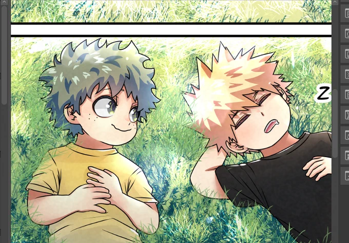 Working on my bkdk fancomic while listening to Datte Atashino Hero in a week of #BKDKSOULMATES
a really good weekend!
(„• ֊ •„)✨🧡💚 