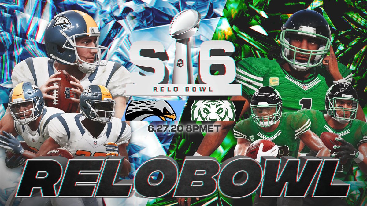 RFL_Sim_League's tweet photo. Less than 2 hours away from the biggest game in the RFL! Who Will Win Relo Bowl 6?! Comment your predictions below! #RFL #Season6 #ReloBowl #ReloBowl6 #Championship #ChampionshipGame #Playoffs #Sports #Football #PS5 #Madden #Madden21 #Esports #LeagueFirst https://t.co/PN2rild6Xq