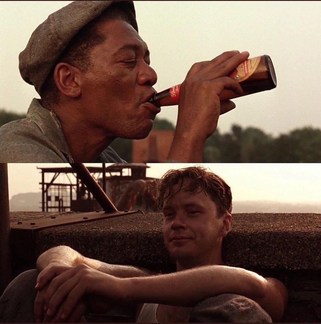 keeshabeesha's tweet photo. 'We sat on that roof and drank Andy's beer with the sun on our backs and felt like free men' - Red from The Shawshank Redemption https://t.co/zz8uipOPez