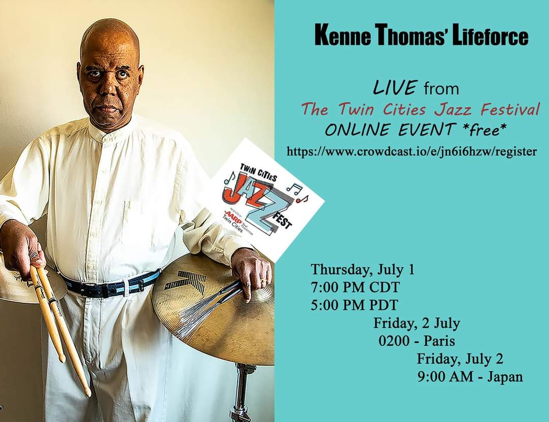 Kenne's tweet photo. Join the virtual audience this coming Thursday at 7 CDT and enjoy the great contemporary jazz of our group. We'll play tunes from our CD WOODLAWN and more! Log into the web address.
https://www.crowdcast/e/jn6i6hzw/register https://t.co/aMmbwvOTja