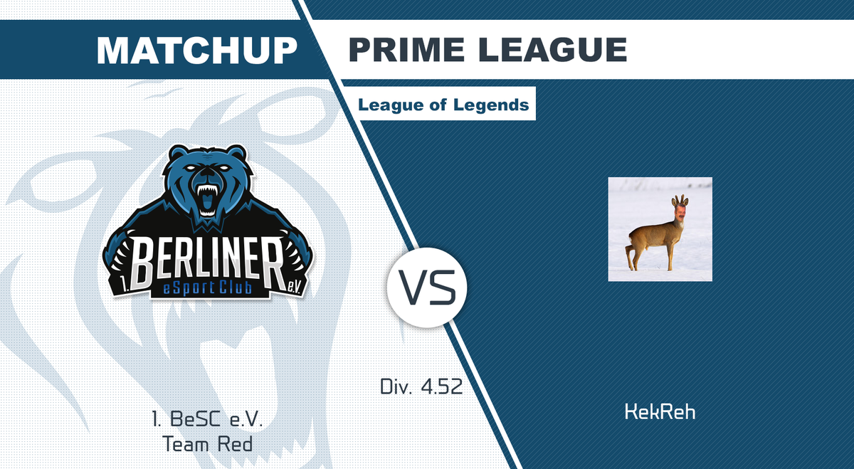 berlinesports's tweet photo. Das letzte Match des Abends besteitet Team Red!
🆚KekReh
⏰20:00 Uhr
📺https://t.co/1xeGPgC9JT
#BeSCWIN #PrimeLeague https://t.co/q8LxJrDKcv