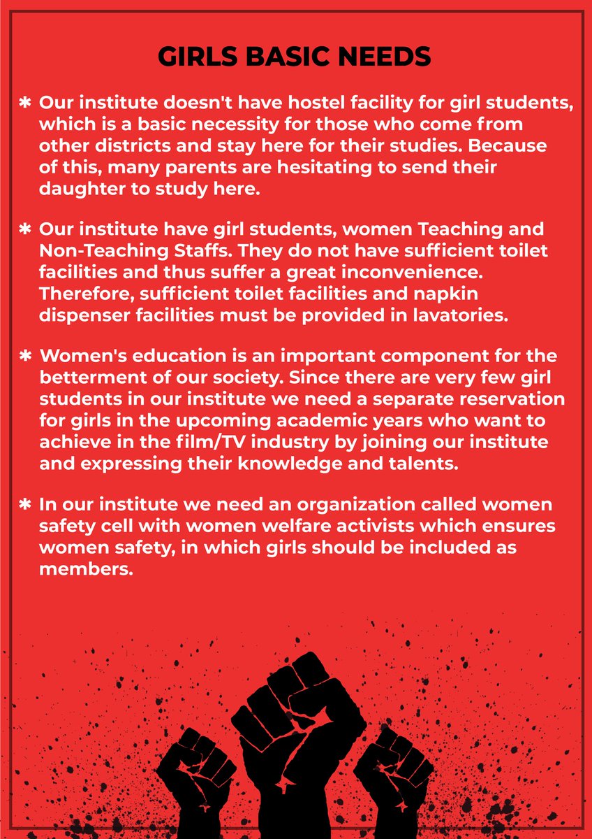 mgrgfti's tweet photo. We need gender equality

#SaveFilmInstitute 
#savemgrgfti
#FilmStudentforFilmInstitute
#ScholarshipisOurRight
#VoiceofScars
#wearehurt
@mkstalin @KanimozhiDMK @Udhaystalin @Neelam_Culture @mp_saminathan @jeyaseelan_vp
@thirumaofficial @AsiriyarKV @CMOTamilnadu @TThenarasu https://t.co/vjgGiCxlO3