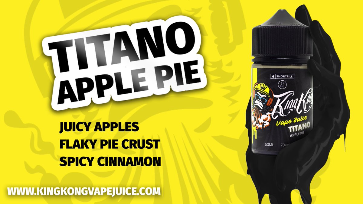 Kingkongvapeuk's tweet photo. Inhale and enjoy the fresh sweetness of baked apples along with a subtle hint of cinnamon spiciness followed by an exhale of the delicate but rich, flaky pie crust🤤

Get yours on https://t.co/4aBCXdhrDn

#KingKongVapeJuice #Vpae #VapeLife #VapeUK #ADV #BestVapeJuice https://t.co/fqZkGfVhqz