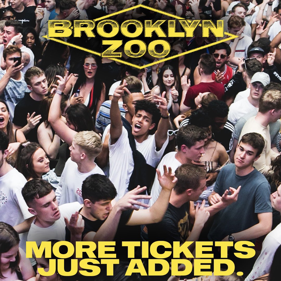 We are excited to release a LIMITED amount of additional tickets for our previously sold out Launch Event at Motion on Friday 30th July 🤯 Be quick, on sale NOW: brooklynzoo.co.uk