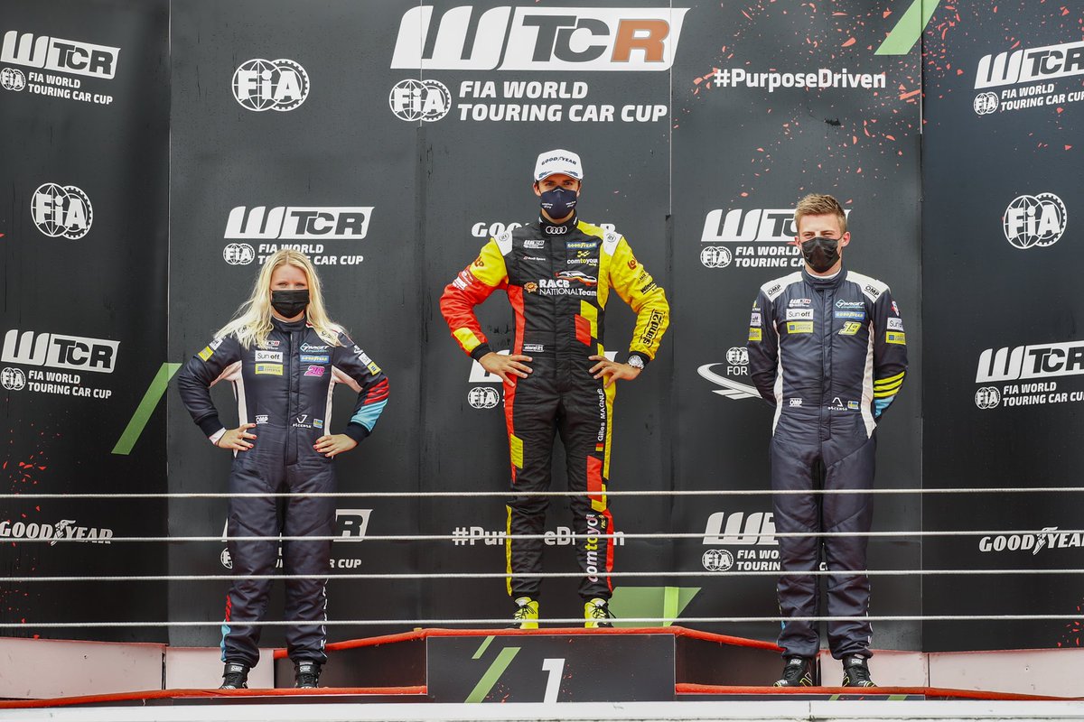 jessbackman's tweet photo. Double @FIA_WTCR Trophy podiums today!🥈🥉
It for sure makes up for just missing out on points today with P16 in both races🏁
Next race will be @AragonMotorLand in a few weeks 🇪🇸
#fiawtcr #fiawim #goodyear #targetcompetition #jabaeckman #garageportexperten #sunoff https://t.co/RI1gqF1yvH