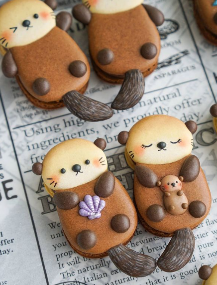 daily_dolce's tweet photo. Sea otter macarons by mellyeatsworld https://t.co/QxJkDAUxoM