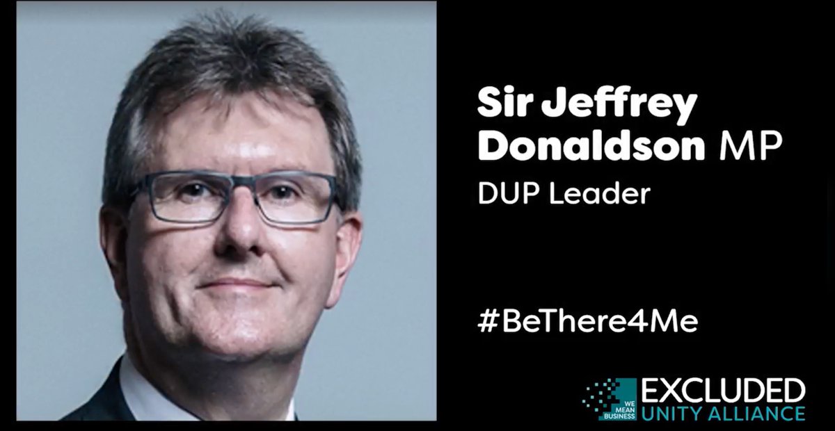 .@TJFrancisLive
@edmundbrown
@SkyRonan @Jen_e_Smith
@Luke_Kenton
@ClaireEllicott1 We are delighted that @J_Donaldson_MP,  newly appointed leader of the DUP will be attending the lobby event for those excluded from Gov support #Westminster 30/6 👉excludedunity.org