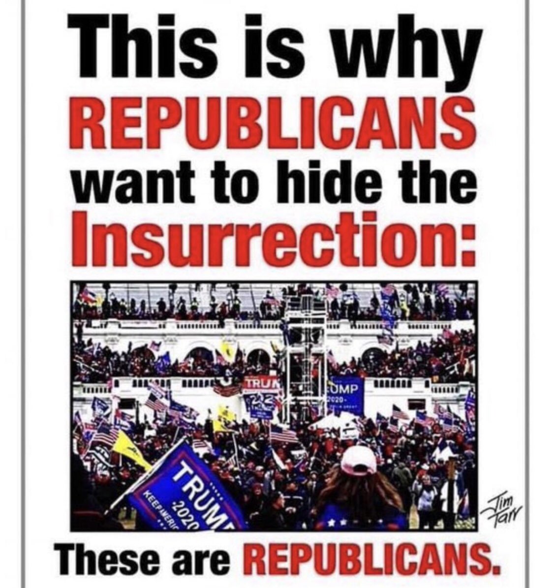 It doesn’t take a rocket scientist to realize why the GOP are really trying to avoid any investigation into what happened on Jan 6th. They know that if that takes place, it will highlight the actions of those members in congress that participated in the treasonous attack.