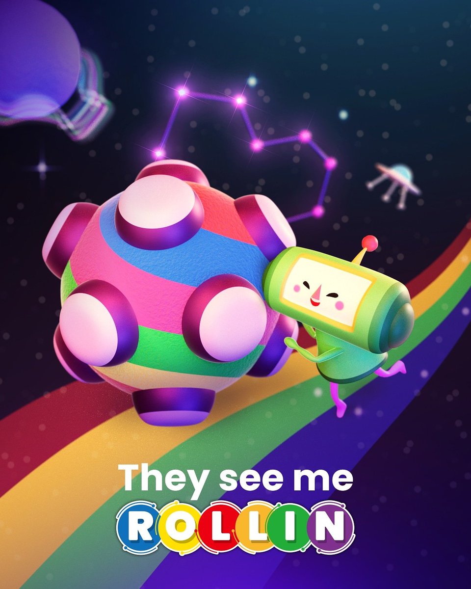 artofacca's tweet photo. They hatin' 👾 #katamari #blender3d https://t.co/697UAuBZuL