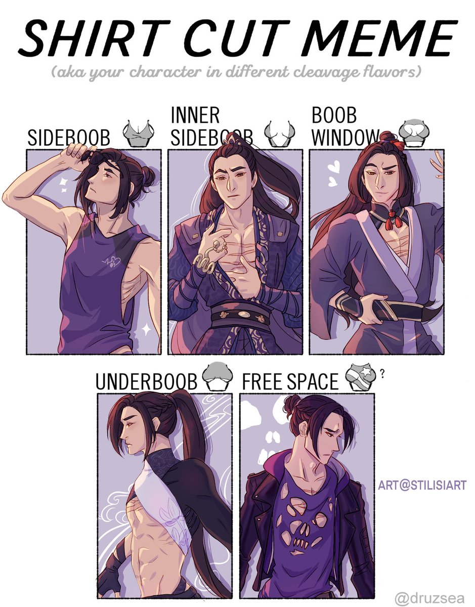 Shirt cut meme, grape edition~

#JiangCheng #CQL #mdzs