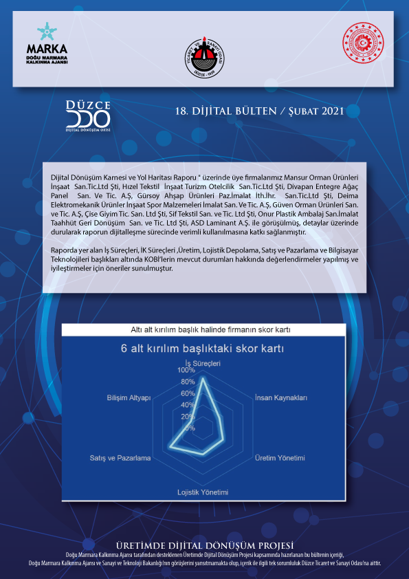 Projemizin 18. Dijital Bülteni Yayınlandı

#DuzceDDO