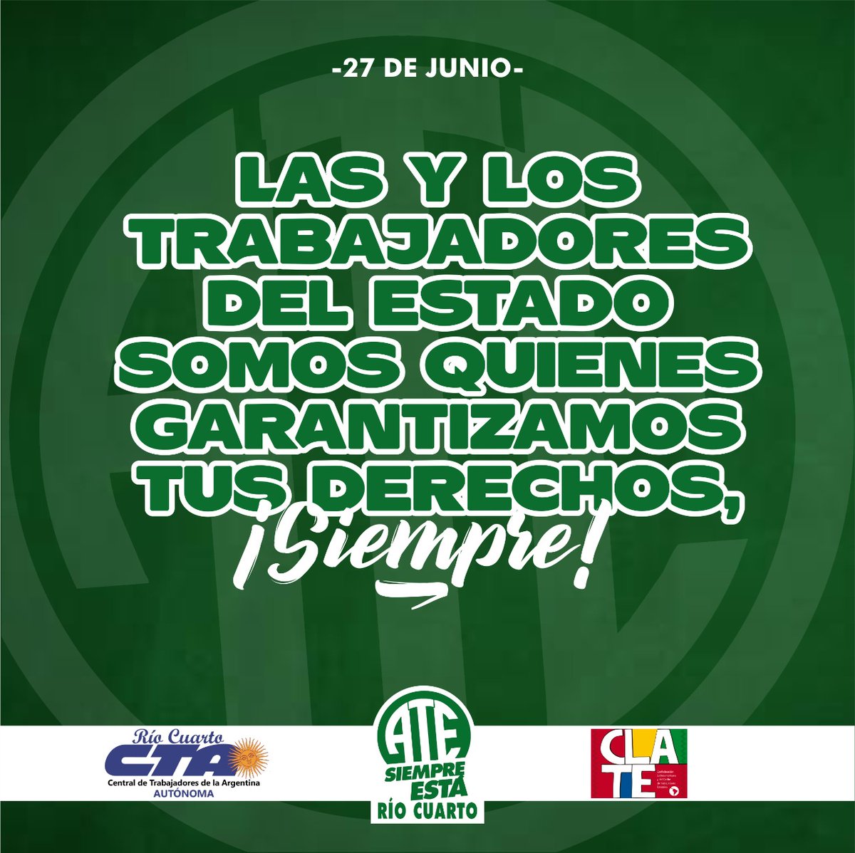 waltavalos's tweet photo. Saludos a las compañeras y compañeros estatales en nuestro día! 
Por mas estado y mas derechos. https://t.co/issOsuk4eL