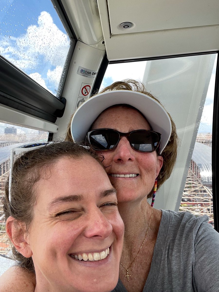 Bookdevotee's tweet image. .⁦@Brilanka⁩ and I on the Ferris wheel Union Station St Louis.