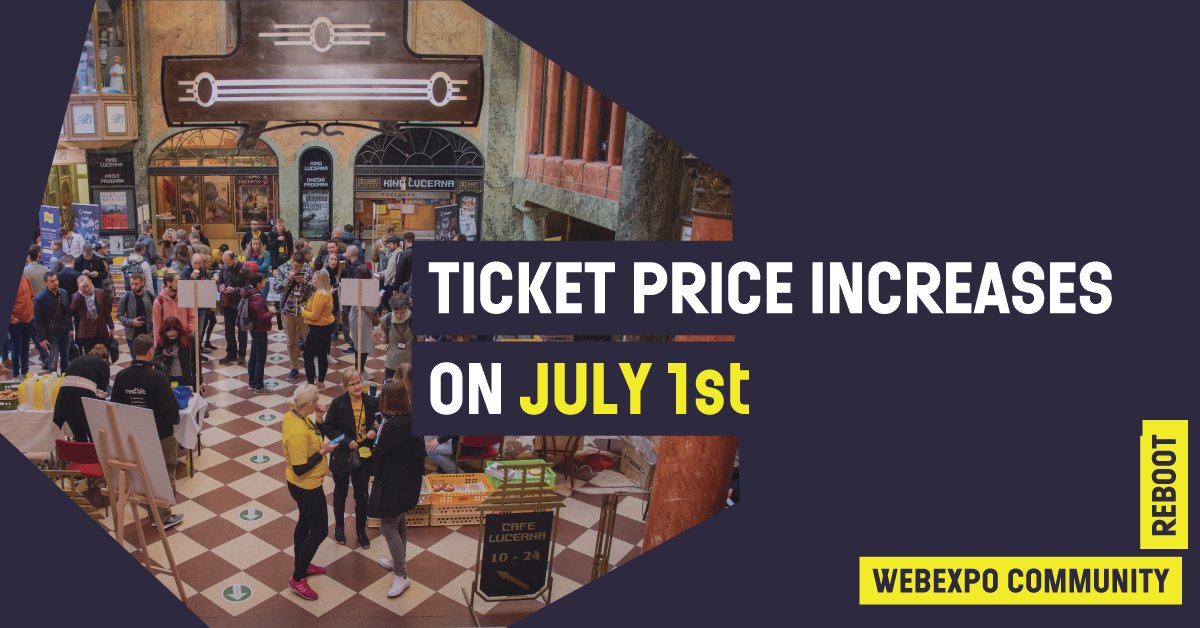 If you are thinking about going to #WebExpo, register before July 1st to save €30 in your conference ticket. We’re one of the few world-class conferences happening offline in Europe!

Register at webexpo.net

#webexpo2021 #dev #ux #onlinemarketing #conference #Prague