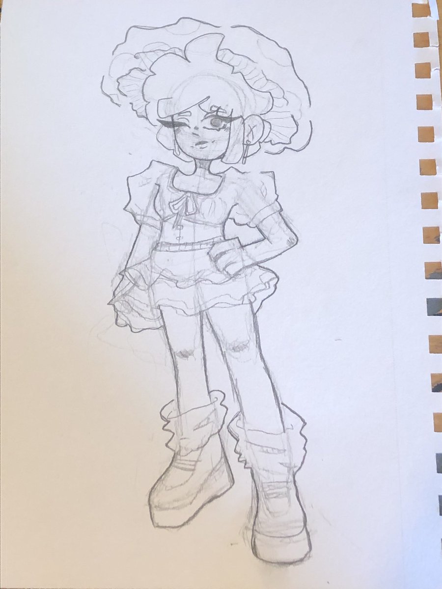 aleafy6's tweet photo. here’s a drawing of cottage core grace :)))) #InfinityTrainHBOMax https://t.co/aMrg1JFkii