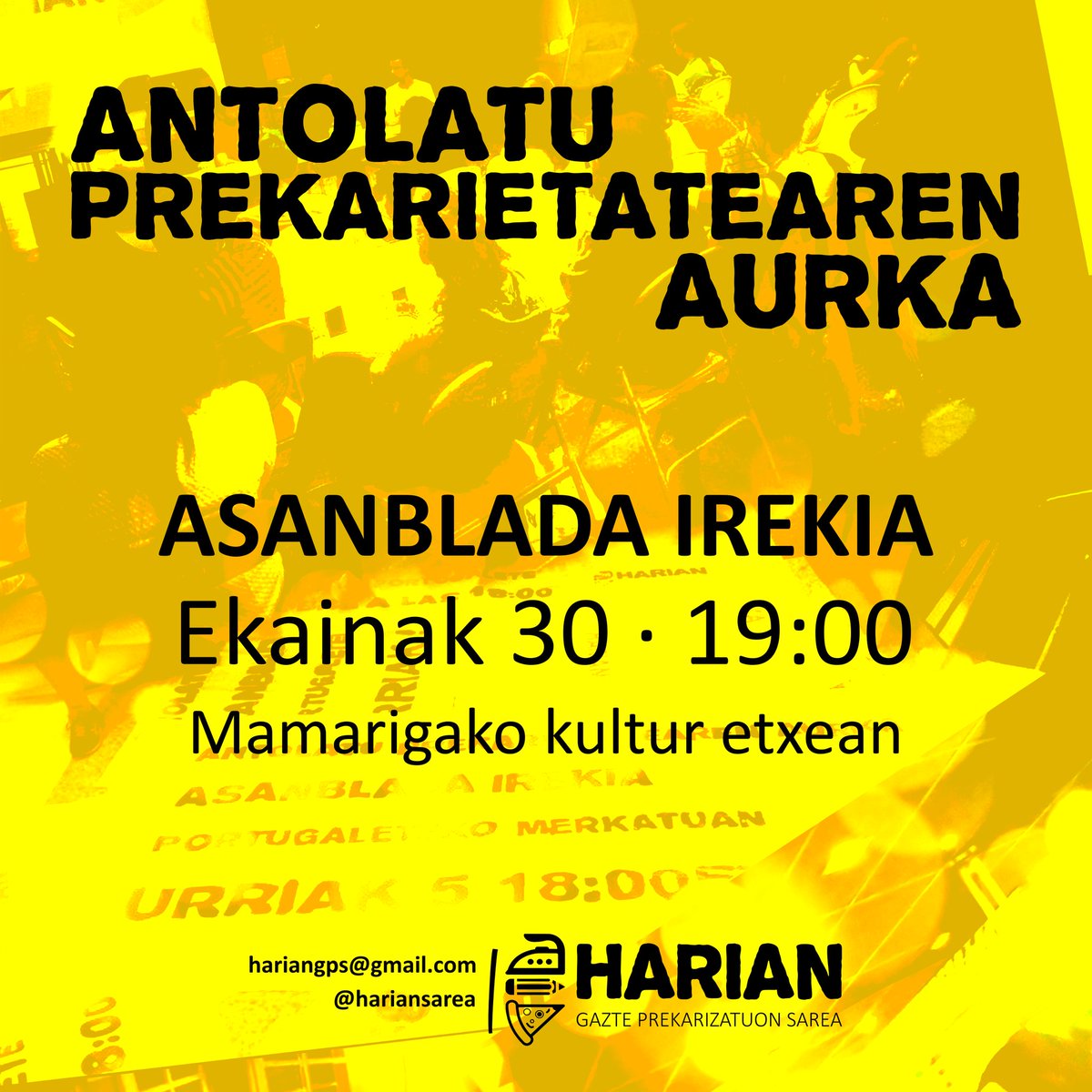 Animatu eta parte hartu ikasturteari amaiera emateko asanblada irekian.

Zuen zain egongo gara Ostegunean 19:00tan Mamarigako Kultur Etxean (Santurtzi).

#AmorruaAntolatu
