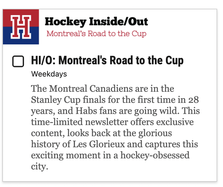 lchodan's tweet photo. New tomorrow: a free @mtlgazette newsletter about the Habs' quest for the Cup. In it: why the ROC should get on our bandwagon; Game 1 insights; and a photo flashback to a Hab hero from the past, in this case the 1931 champions (and more). To sign up: https://t.co/hQe5meanpn https://t.co/LNOfLx8nWt