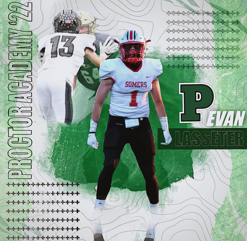 Evan Lasseter (@evan_lasseter13) on Twitter photo Excited to announce that I will be joining the class of 2022 as a postgraduate at Proctor Academy. Thank you to all who have supported me to this point and <a href="/CoachRulli/">Ben Rulli</a> for this opportunity. Excited to get to work. <a href="/ProctorFootball/">Proctor Football</a> <a href="/NEPSAC/">NEPSAC ®</a> <a href="/HackleyFootball/">Hackley Football</a> <a href="/SomersFootball/">Somers Football</a> Excited to announce that I will be joining the class of 2022 as a postgraduate at Proctor Academy. Thank you to all who have supported me to this point and <a href="/CoachRulli/">Ben Rulli</a> for this opportunity. Excited to get to work. <a href="/ProctorFootball/">Proctor Football</a> <a href="/NEPSAC/">NEPSAC ®</a> <a href="/HackleyFootball/">Hackley Football</a> <a href="/SomersFootball/">Somers Football</a>