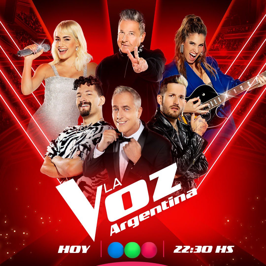 Esta noche llega un nuevo programa de #LaVozArgentina Imperdible!!! <a href="/marley_ok/">MARLEY - ALE WIEBE</a> 🔥<a href="/lalioficial/">Lali</a> 🔥<a href="/montanertwiter/">Ricardo Montaner</a> 🔥<a href="/sole_pastorutti/">SOLEDAD</a> 🔥<a href="/MauYRicky/">Mau y Ricky</a> Hoy 22:30 hs por <a href="/telefe/">telefe</a> ✌🏼 <a href="/LaVozArgentina/">La Voz Argentina</a> <a href="/GuiPendino/">Guillermo Pendino</a>