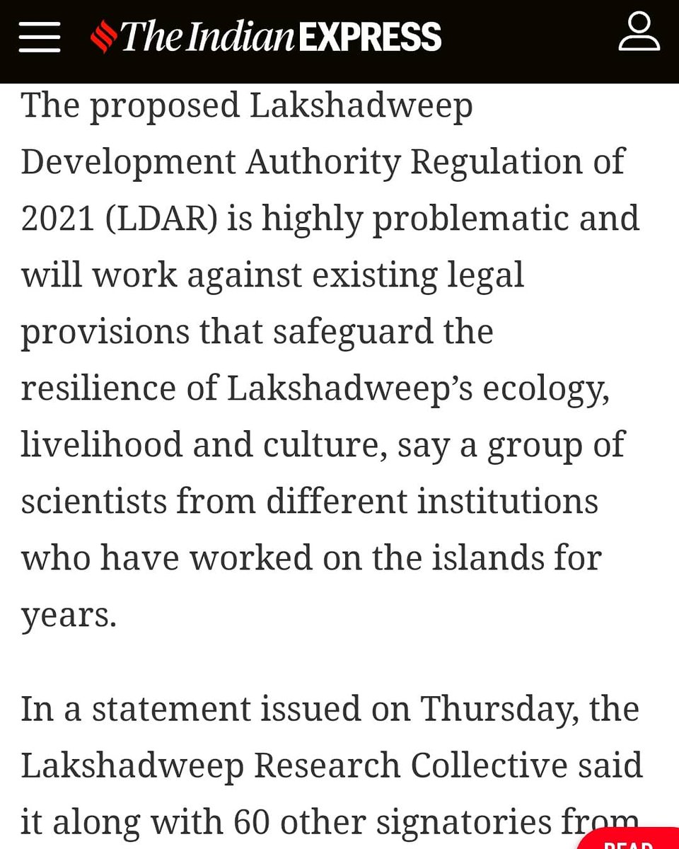 An appeal to read and endorse this open statement drafted by the Lakshadweep Research Collective and seeking the withdrawal of the contentious draft Lakshadweep Development Authority Regulation (LDAR) 2021.
 …shadweepresearchcollective.weebly.com

#savelakshwadeep
#insolidaritywithlakshadweep