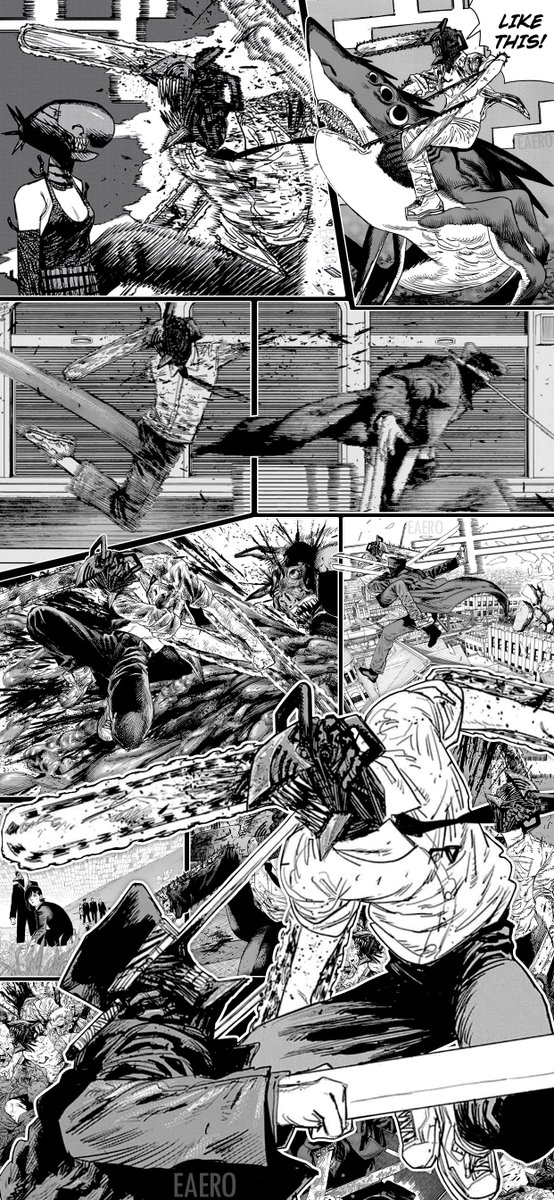 OfficialEaero's tweet photo. In honor of the Chainsaw Man anime, here are free to use wallpapers that I've made before and a free to use Chainsaw Man Twitter header!

#chainsawman #chainsawmanpv #chainsawmantrailer https://t.co/vCspfYgqSU