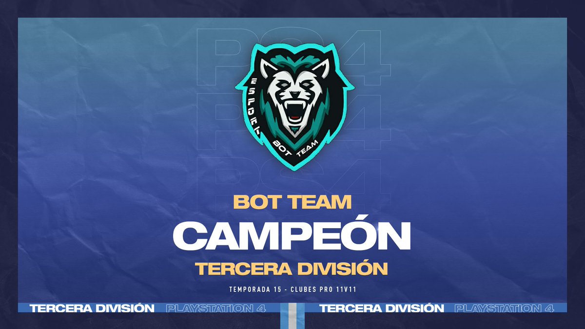 #IESATercera #PS4

⭐️ BOT TEAM (<a href="/BotTeam_es/">BotTeam</a>)

19 PJ (12G, 6E, 1P)
42 GF - 17 GC
42 PUNTOS