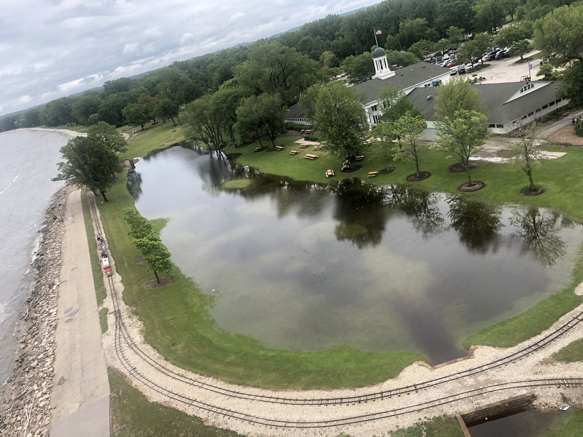 There’s a new bay in the <a href="/CityofGreenBay/">City of Green Bay</a> - the flooded aftermath of a few days of steady rain at Bay Beach Amusement Park. #wiwx
