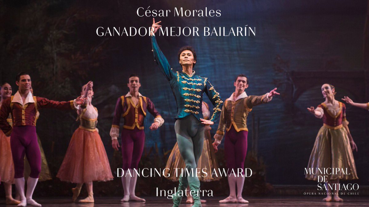 MunicipaldeStgo's tweet photo. ¡Un orgullo para nuestro país!👏🏻
En los Dancing Times Award 2021 de Inglaterra, César Morales ganó el premio a Mejor Bailarín💫 Estamos orgullosos y felices de su gran logro. ¡Felicitaciones, César !🎉❤

Puedes verlo hoy protagonizando El lago de los cisnes en @LaRedTV https://t.co/iPvsHm3ppz