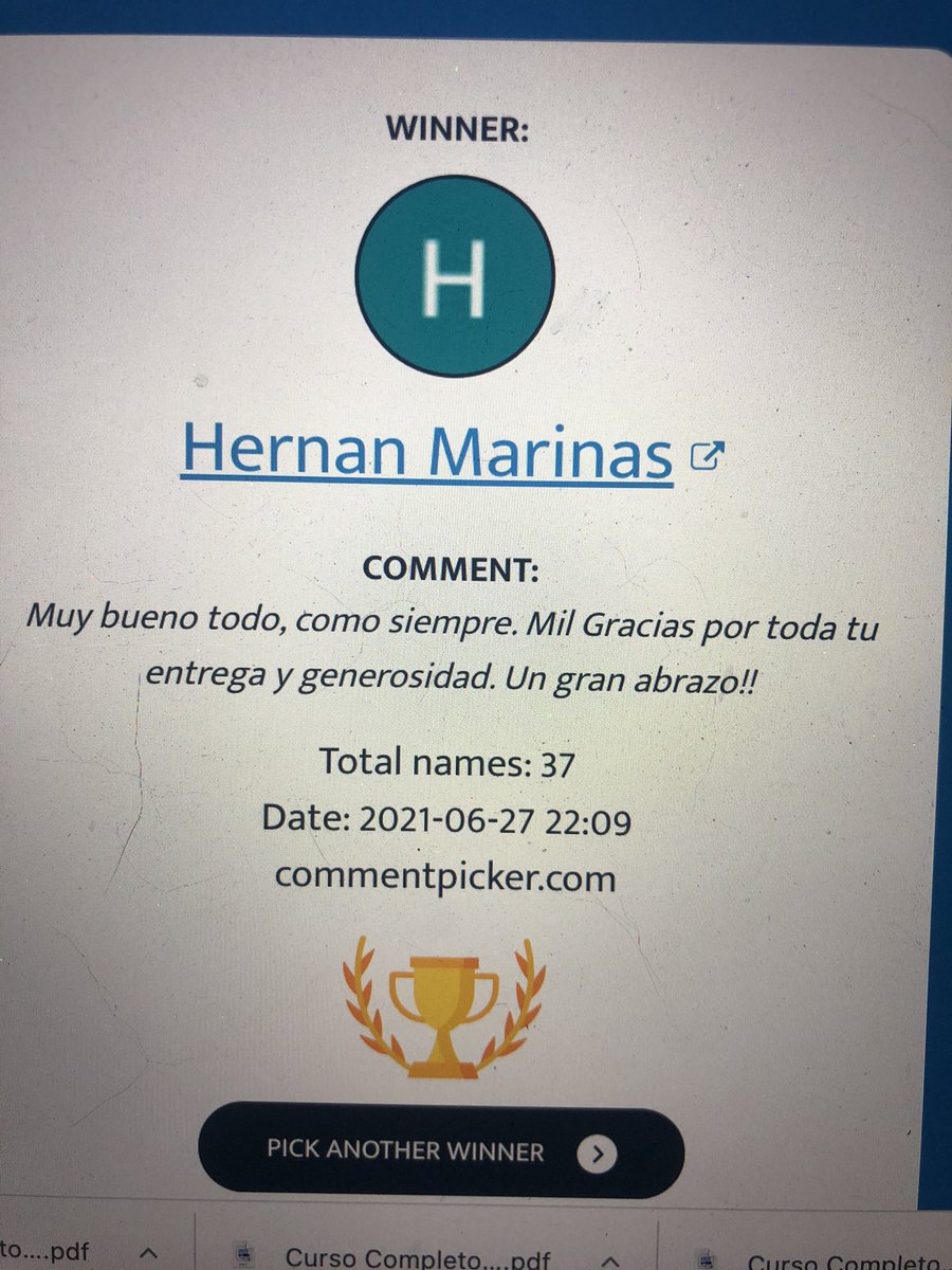 Los 3 primeros ganadores. Silvia Rosendo, Hernan y Federico. Escribirme al email