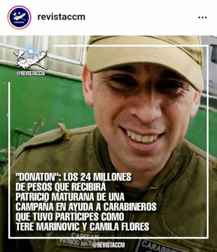 PiensaPrensa's tweet photo. Más de 120 millones reunió campaña en apoyo a @Carabdechile procesados por violaciones a los DDHH (revuelta) Capitán Maturana responsable del disparó que dejó ciega a Fabiola Campillai recibirá 24 millones. Claudio Crespo, Zamora, Luengo, y otros, recibirán la misma suma Sigue 👇 https://t.co/m0WYbedSES