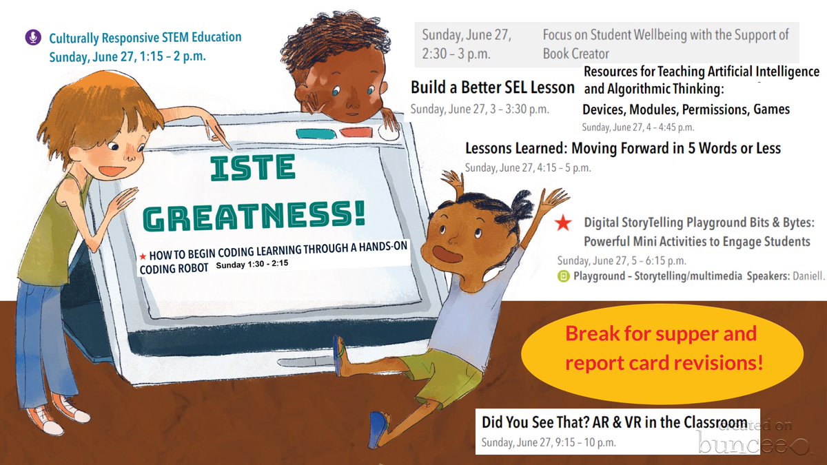 AnneLeBlanc2's tweet image. My learning journey on a @buncee Times in AST &amp;amp; some overlap! I teach 2morrow. My group presents after that at 6:30 AST. (deets in comments) My &quot;why&quot; is to plan a rich school year for my 2021-22 Ss . I want to learn ALL the things! @iste #istelive #ISTELiveContest Team🦄