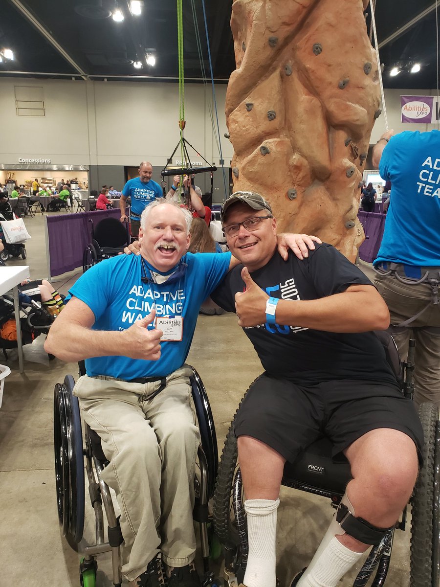 billyb4access's tweet photo. Awesome to meet one of my heroes Mark Wellman at the Abilities Expo in Chicago responsible for opening the sport of rock &amp; mountain climbing to persons with disabilities! No Limits Mark! https://t.co/Pk3azjbULn