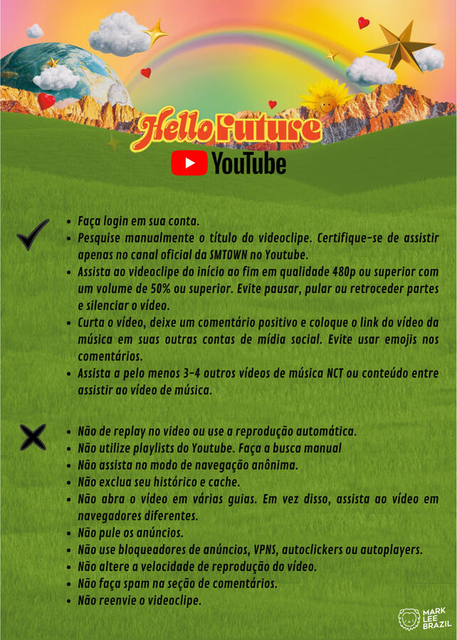 NCTDreamBrazil's tweet photo. [📢] Comeback Support - Guias de Stream por @LeeMarkBR

Atenção para as regrinhas que devemos seguir ao fazermos stream de Hello Future, tanto no YouTube como no Spotify. 

@NCTsmtown_DREAM #NCTDREAM #NCTDREAM_HelloFuture https://t.co/8rd6ztQlF5