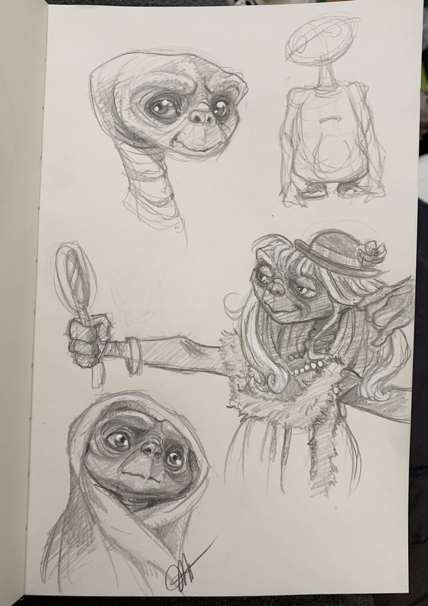 I was asked to do ET sketches, so I decided to work on some as warm ups tonight.
#et #etextraterrestrial #ettheextraterrestrial @amblin #stephenspielberg #sketches #pencil