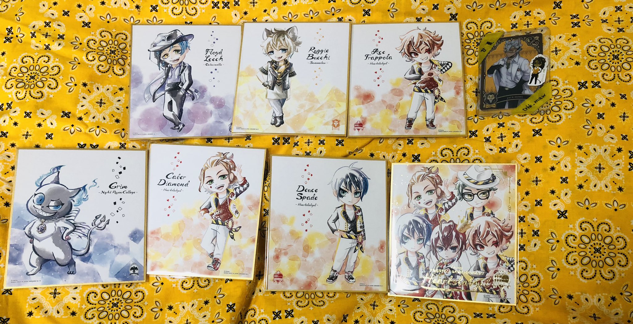تويتر 甘夏 على تويتر 交換譲渡 ツイステ 色紙art 色紙アート 譲 エース デュース ケイト ラギー フロイド グリム ハーツラビュル 求 レオナ ジャック サバナクロー 1枚300円 同じマーク同士での交換 交換優先 は無印含めてのお取引優先