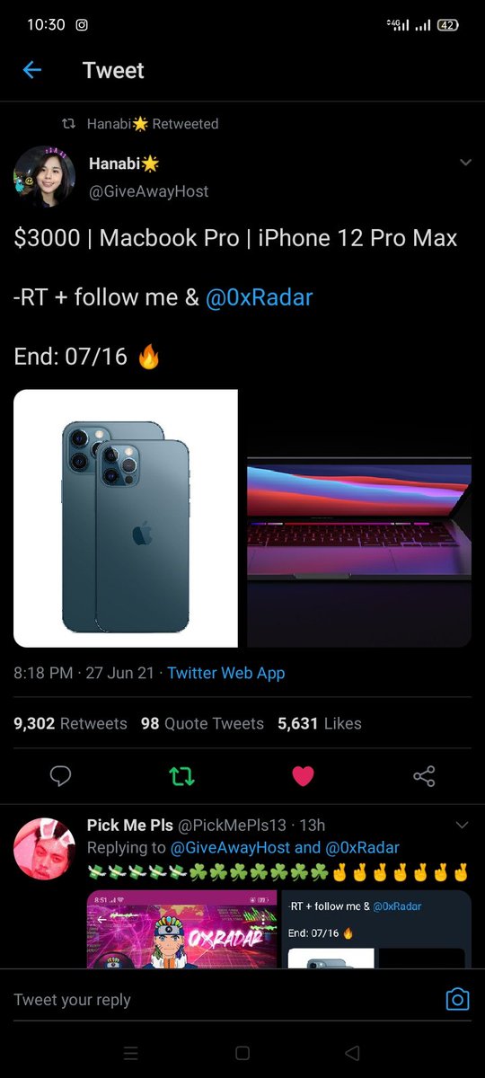 annweeell's tweet photo. @GiveAwayHost @0xRadar Done!! 🥰 Hoping to win Thank you! 🤞🏻❤️ https://t.co/pONIU4IeyA