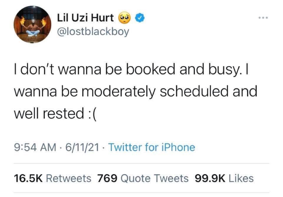 Cause booked and busy is so 2019.