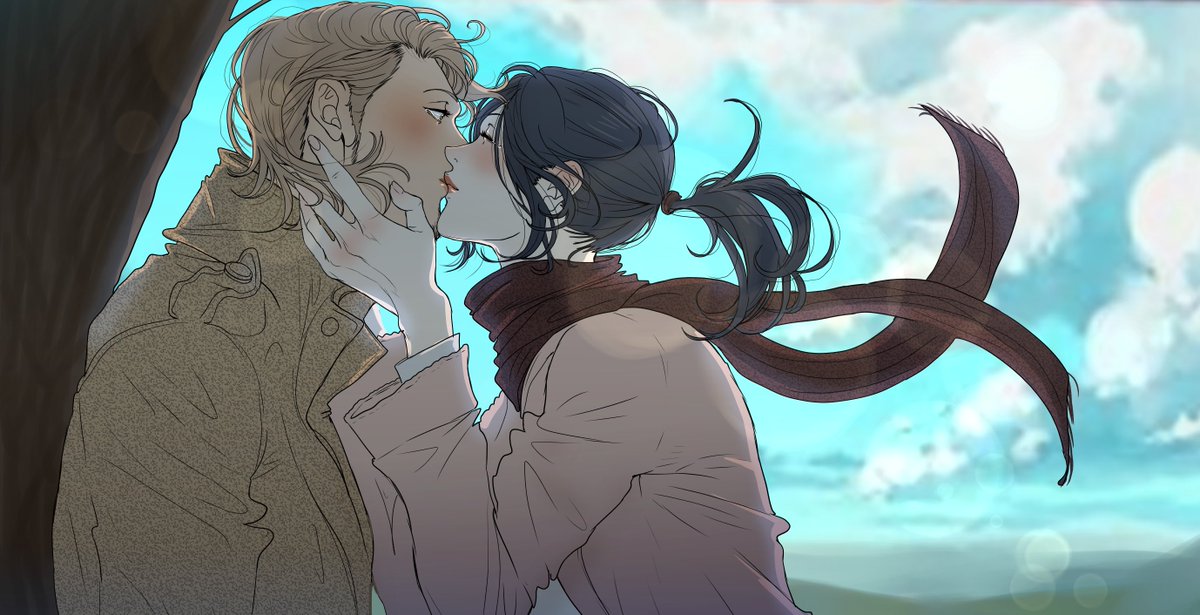 valmendy_a's tweet photo. #jeankasaweek2021 #jeankasa #jeankirstein #MikasaAckerman day 2: first kiss https://t.co/xFKUq2wAfr