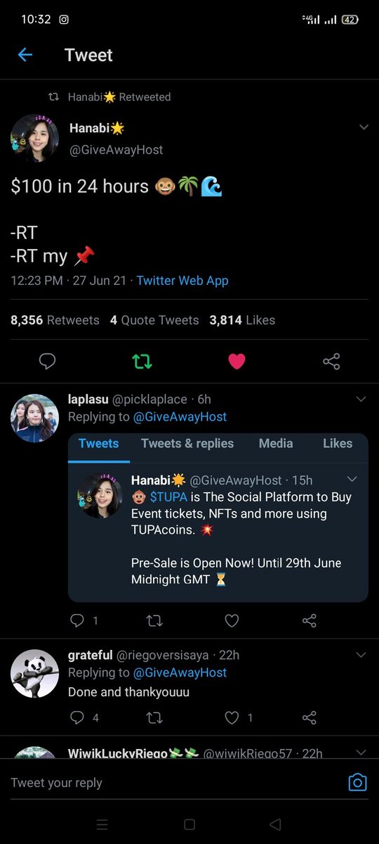 annweeell's tweet photo. @GiveAwayHost Done!! 🥰 Hoping to win Thank you! 🤞🏻❤️ https://t.co/LcNyj2hhz7