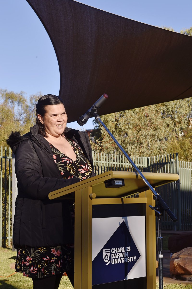CDUni's tweet image. Celebrating our Indigenous graduates at the Alice Springs Indigenous Valedictory Ceremony last week, featuring an address from this year’s Indigenous Student of Excellence, Violet Hildebrandt. #YoumakeCDU #CDUgrad