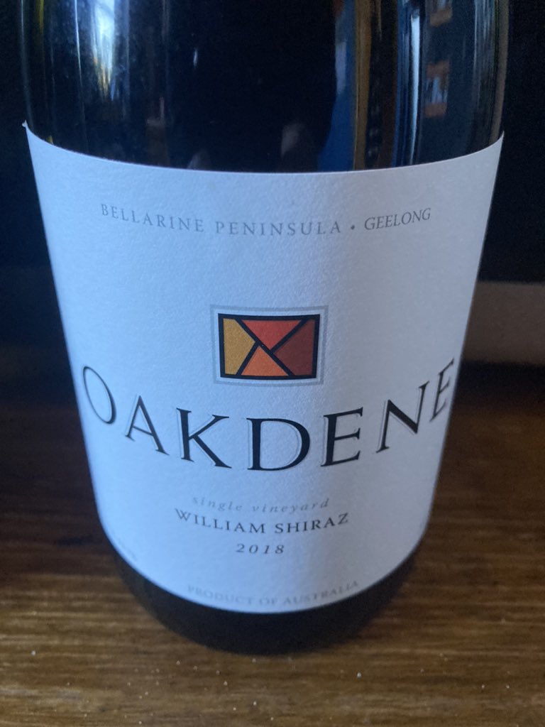 The @winegeelong region is one of the most under-rated in #Australia. This is an impressive 2018 cool-climate shiraz from @oakdenewines. #wine #winetasting @visitgeelongbella