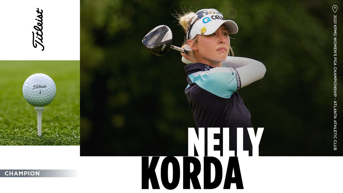 Titleist (@titleist) on Twitter photo Major Breakthrough π <a href="/NellyKorda/">Nelly Korda</a> wins her first major championship at the <a href="/KPMGWomensPGA/">KPMG Women's PGA Championship</a>.
Her winning setup: NEW Pro V1, TSi1 driver, TSi2 fairway, T100 irons, <a href="/VokeyWedges/">Vokey Wedges</a> #SM8 wedges & <a href="/ScottyCameron/">Scotty Cameron</a> putter.
Congrats, Nelly! #AlwaysBringYourBest #ItsATitleist Major Breakthrough π <a href="/NellyKorda/">Nelly Korda</a> wins her first major championship at the <a href="/KPMGWomensPGA/">KPMG Women's PGA Championship</a>.
Her winning setup: NEW Pro V1, TSi1 driver, TSi2 fairway, T100 irons, <a href="/VokeyWedges/">Vokey Wedges</a> #SM8 wedges & <a href="/ScottyCameron/">Scotty Cameron</a> putter.
Congrats, Nelly! #AlwaysBringYourBest #ItsATitleist