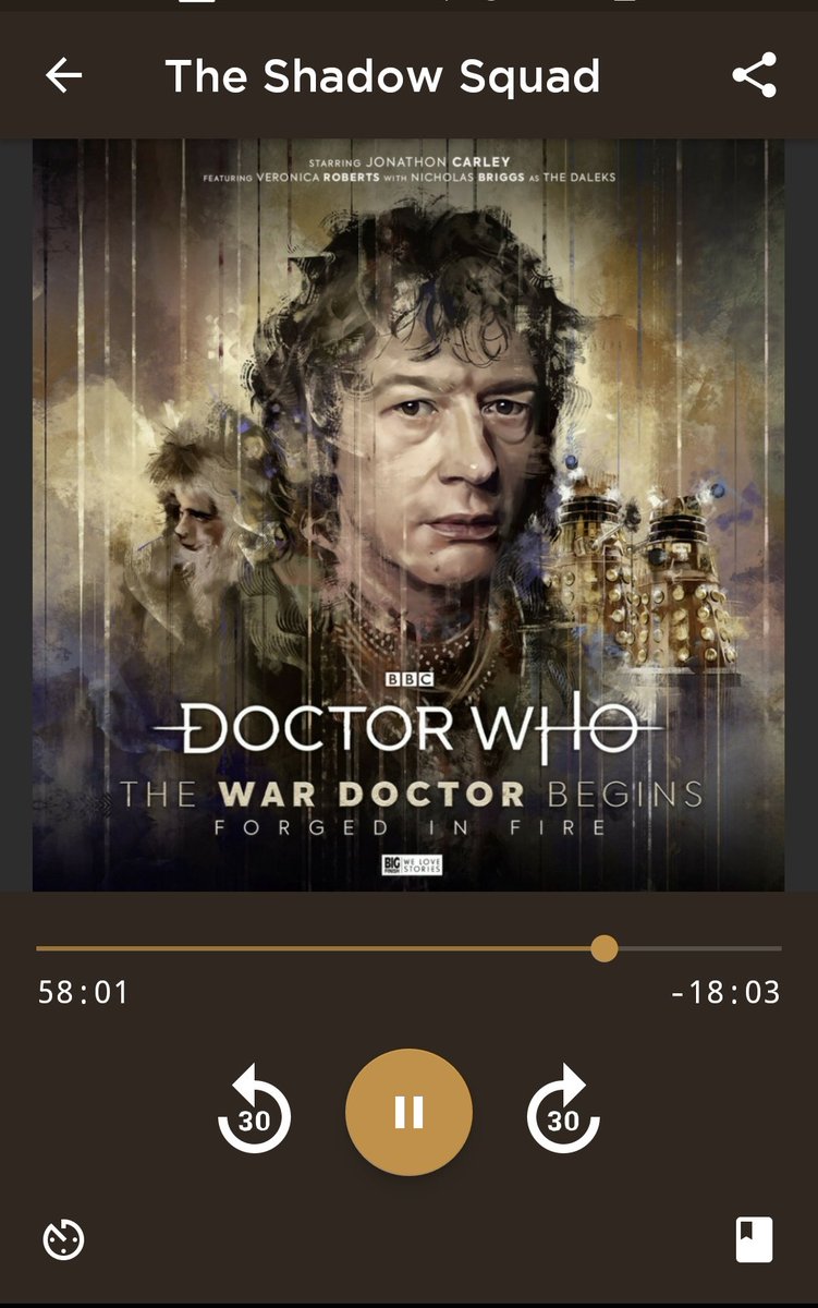 #DrWho War Doctor Begins Forged in Fire
Simply superb box set featuring the incredible vocal talents of
<a href="/Jonathon_Carley/">Jonathon Carley</a> in 3 fantastic tales <a href="/Andr3wSmith/">Andrew Smith</a>
<a href="/mattief/">Matt Fitton</a> <a href="/LouMorgan/">Lou Morgan</a> brilliantly directed by <a href="/Lou_Jameson/">Louise Jameson</a>
Thank you <a href="/bigfinish/">Big Finish Insider</a> Its awesome stuff
10/10
bigfinish.com/releases/v/doc…