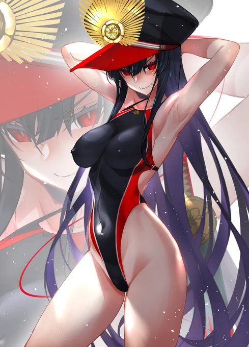 競泳水着🩱ノッブ  #FGO #是非もないよネ #暑いから水着絵をUPして元気だす 