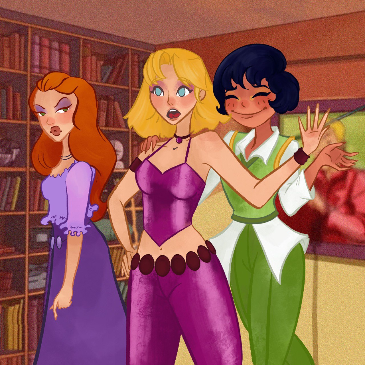 Ana 🍂 on X: The lesbian, the bimbo and the queer of lgtbq 💚❤🧡 you ask,  you receive! IIII Totally Spies scene redraw #totallyspies  t.co8E5tNlQvkN  X