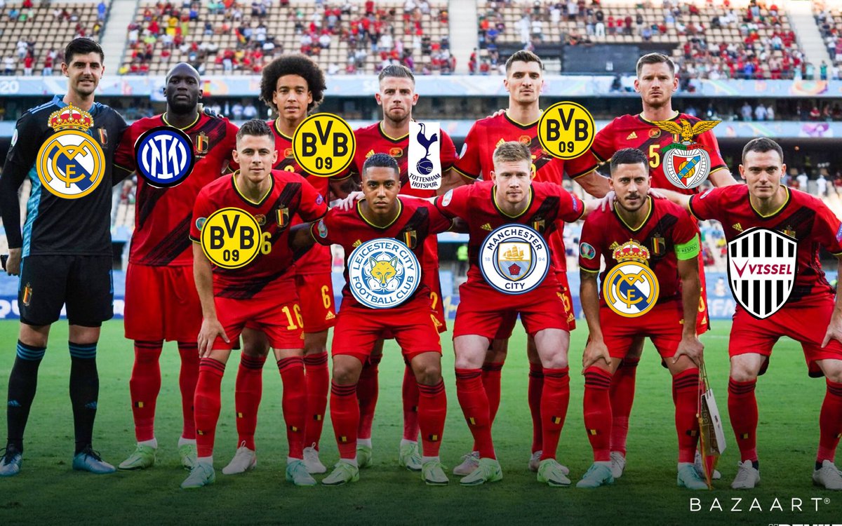 R Fifaランク1位かつeuroでもベスト8 進出を決めたベルギー代表さん本日のスターティングメンバー