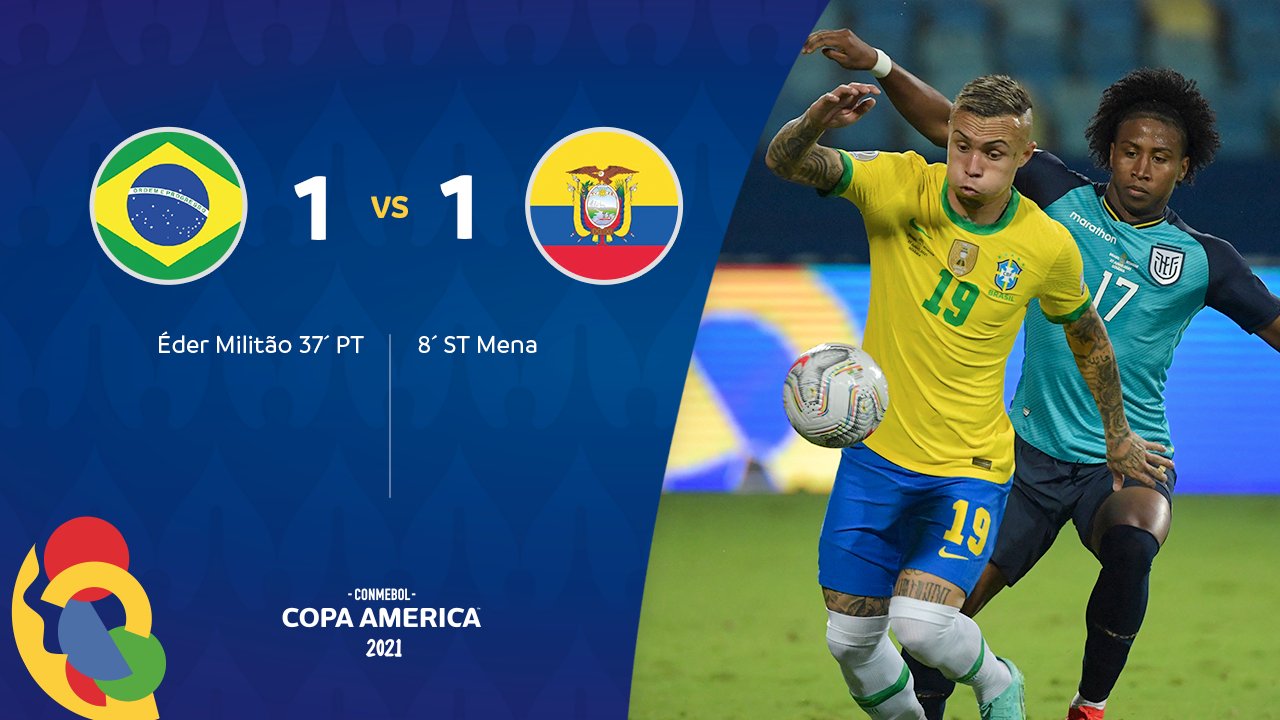 Copa América - 🔚 Final do último jogo! A Confederação Brasileira de  Futebol venceu a Ecuador pela CONMEBOL #CAFutsal 2022 ⚽ 🇧🇷 5 - 1 🇪🇨  Grupo 🅰️ 🔚 ¡Final del último