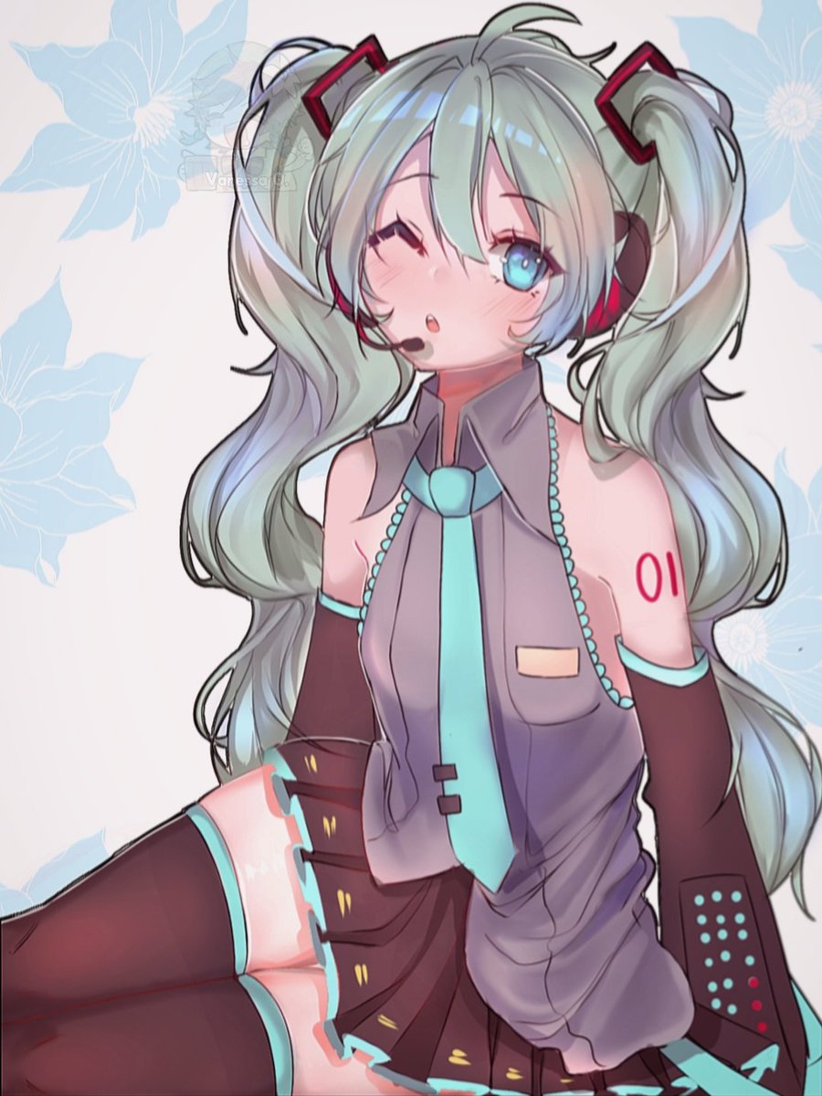 #HatsuneMiku 
#digitalart 🌸❤️

Dibuje una Miku  uwu ❤️🌸 hace harto tiempo no publicaba por acá ~.