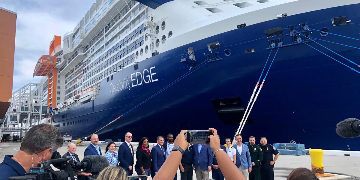 i_Travelearth's tweet photo. After a 15-month hiatus, passengers were greeted with claps and cheers from the crew as they came up the gangway to board the ship. The vessel is sailing at a little over 36 percent capacity, carrying around 1,100 passengers. Get the details on this monumental event. https://t.co/QMKObdww2X